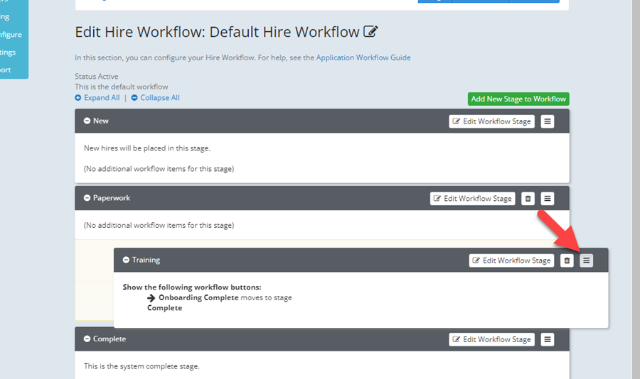 Configure Hire Workflow in ApplicantStack