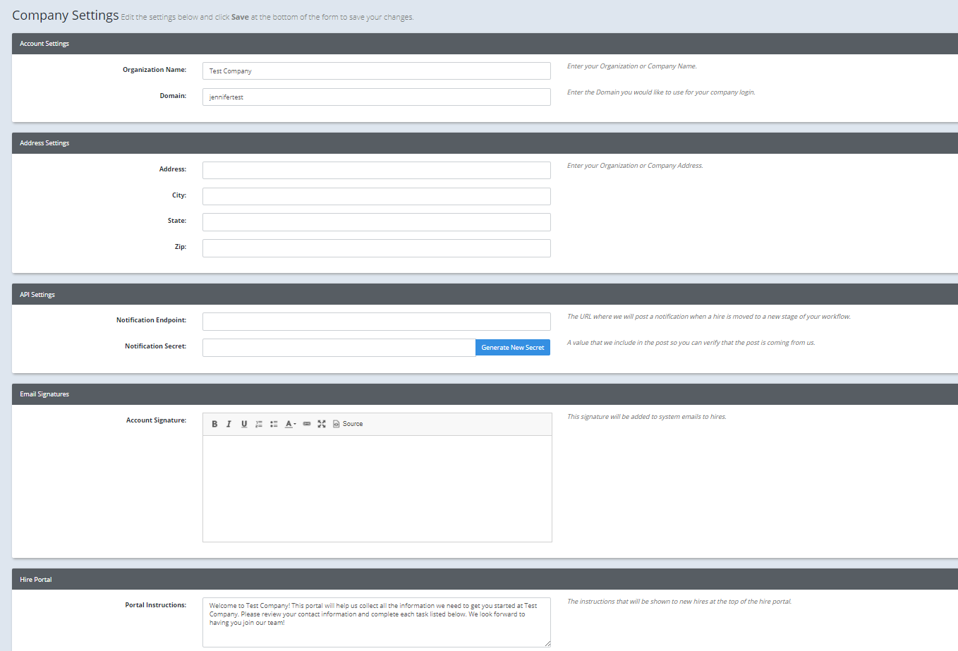 Configure Your ApplicantStack Onboard Account