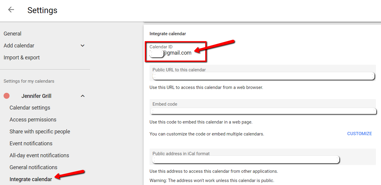 Google Calendar Integration