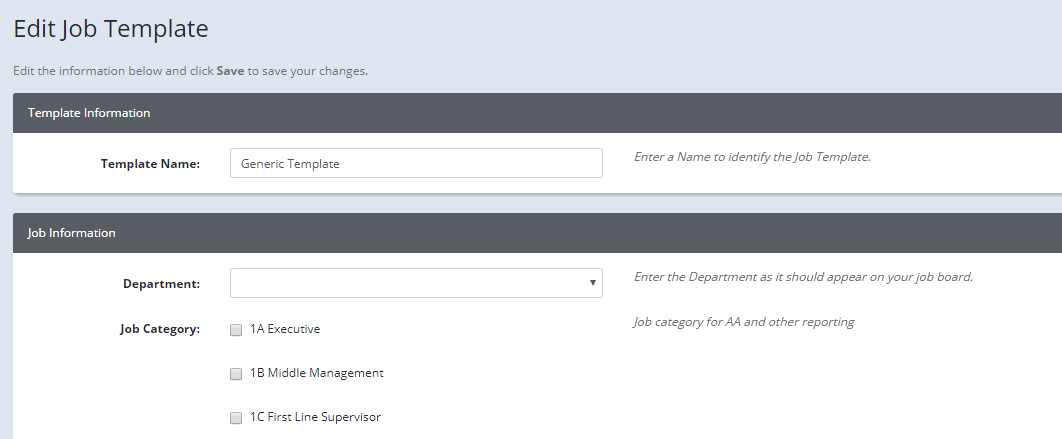 Library - Job Templates