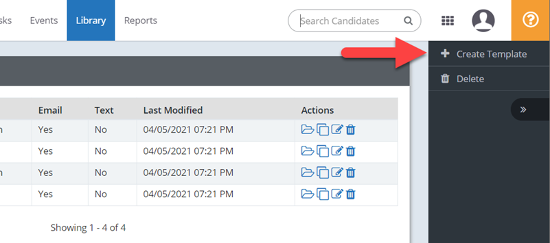 Library - Message Templates